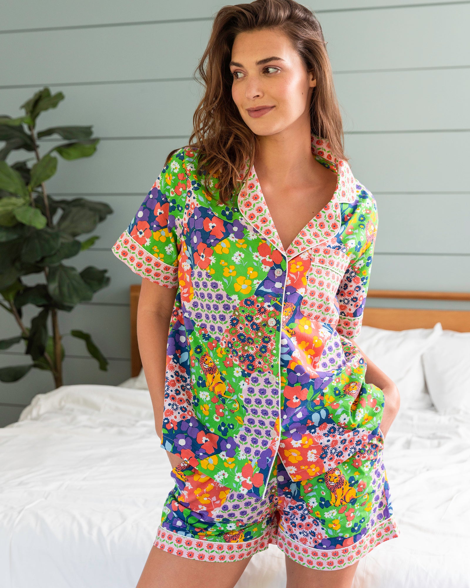 Flower Power - Short Sleep Set - Grape Soda - Printfresh