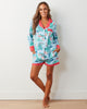 Frisky Firs - Flannel Long Sleeve Top & Shorts Set - Twinkling Blue - Printfresh