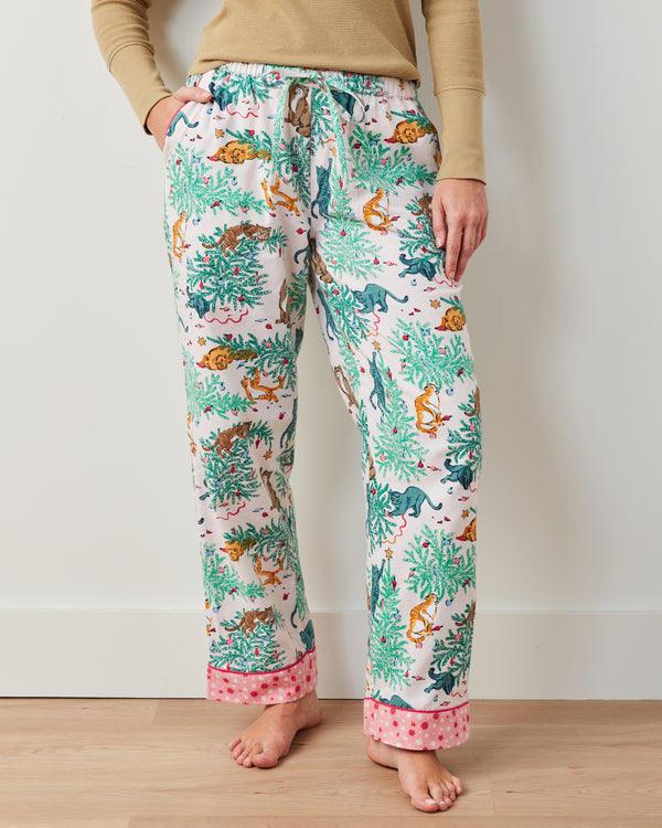 Frisky Firs - Flannel PJ Pants - Sweet Cream - Printfresh