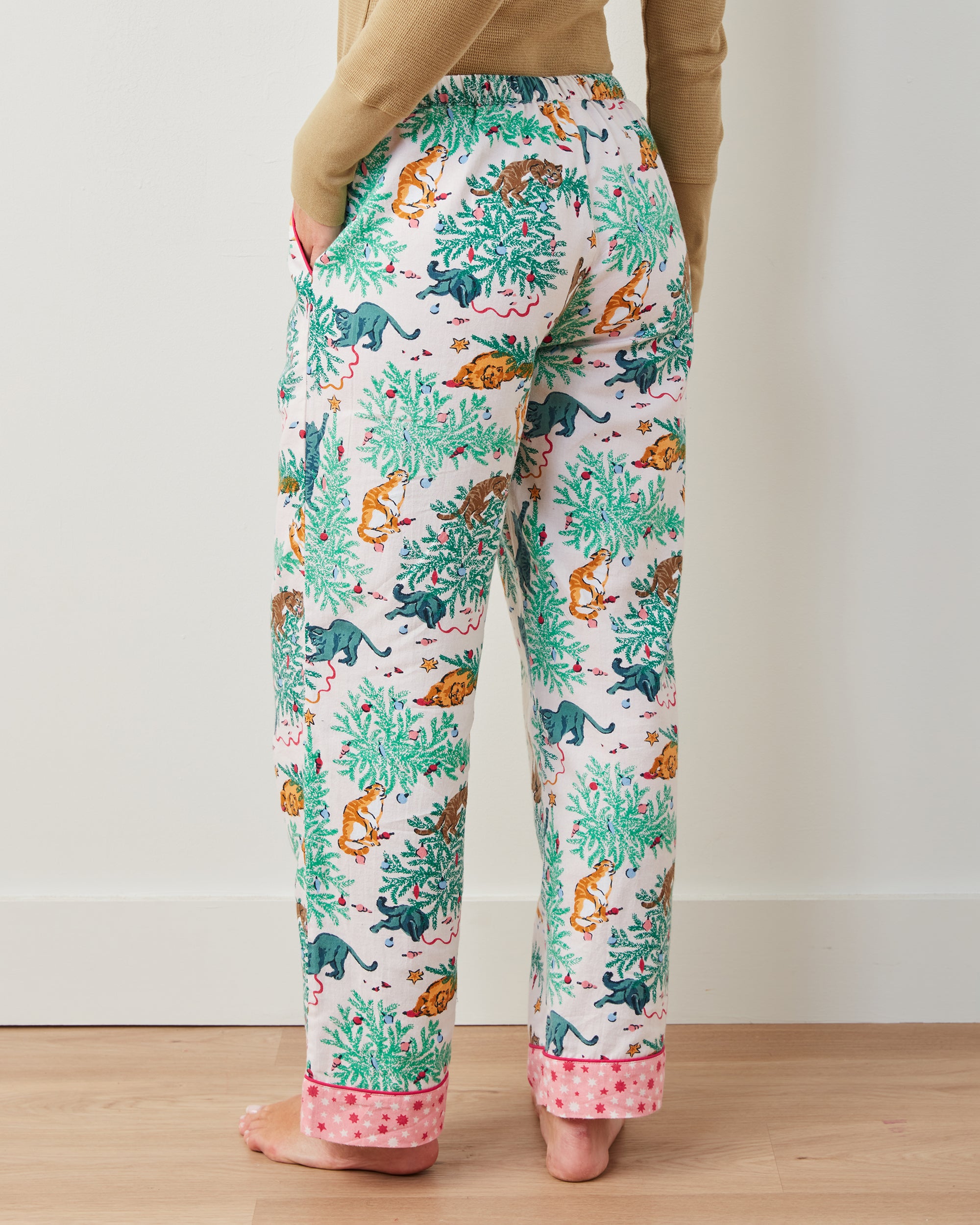 Frisky Firs - Flannel PJ Pants - Sweet Cream - Printfresh