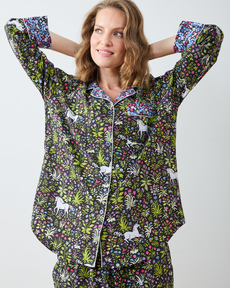 Unicorns Garden - Long PJ Set - Ink - Printfresh