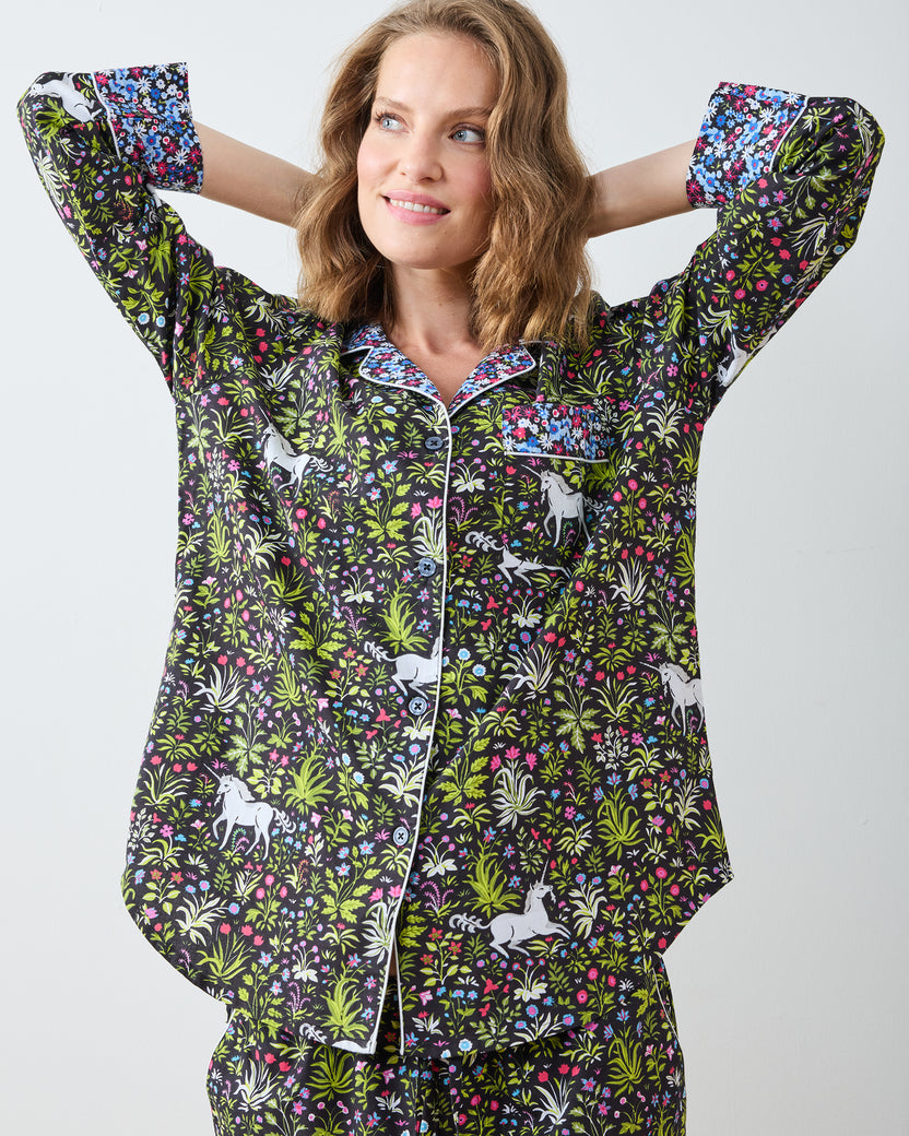 Unicorns Garden - Long PJ Set - Ink - Printfresh