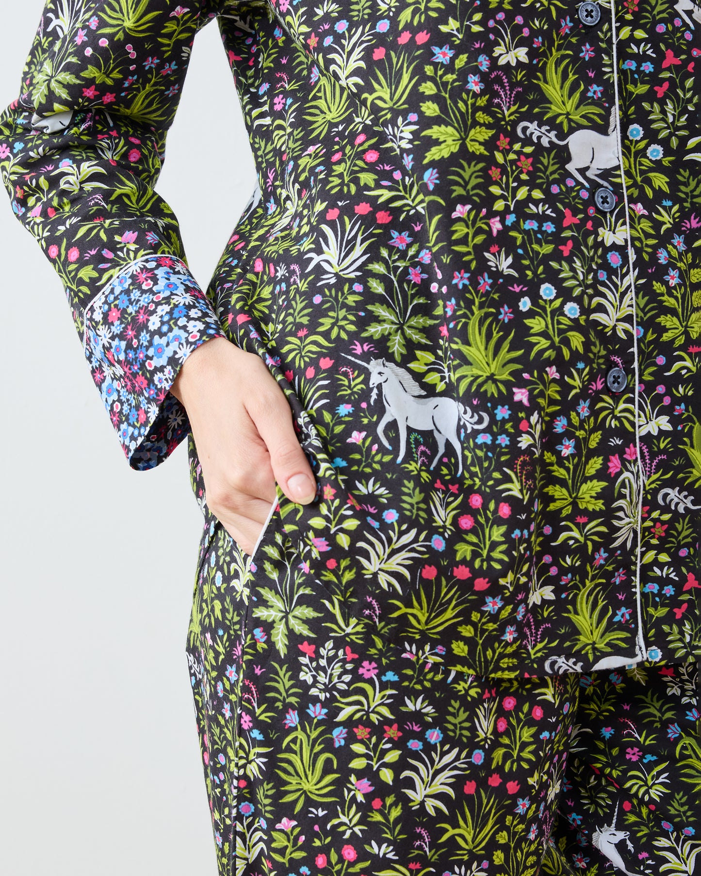 Unicorns Garden - Long PJ Set - Ink - Printfresh