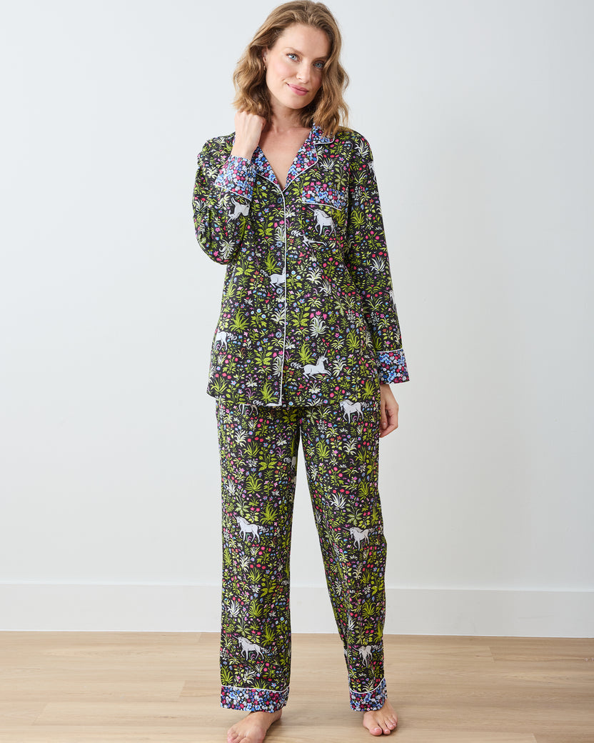 Unicorns Garden - Long PJ Set - Ink - Printfresh