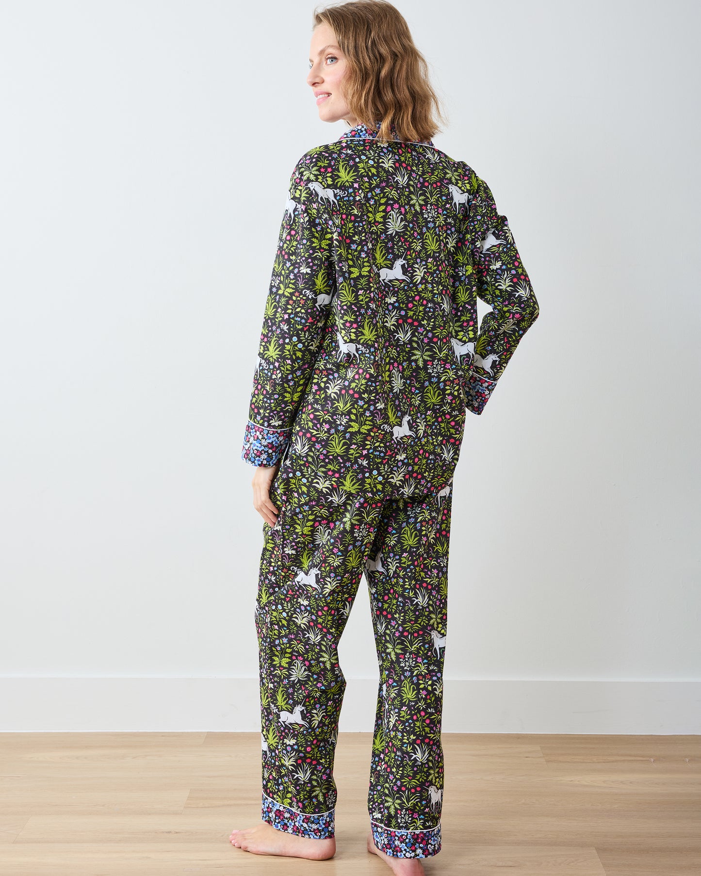 Unicorns Garden - Long PJ Set - Ink - Printfresh