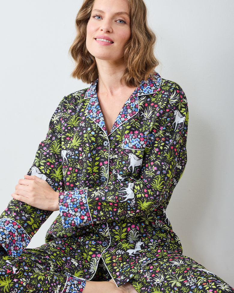 Unicorns Garden - Long PJ Set - Ink - Printfresh
