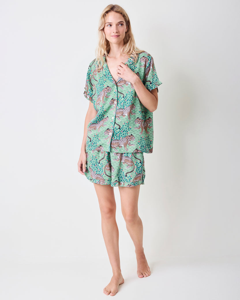 Bagheera - Eco Satin Ruffle Set - Fresh Sage