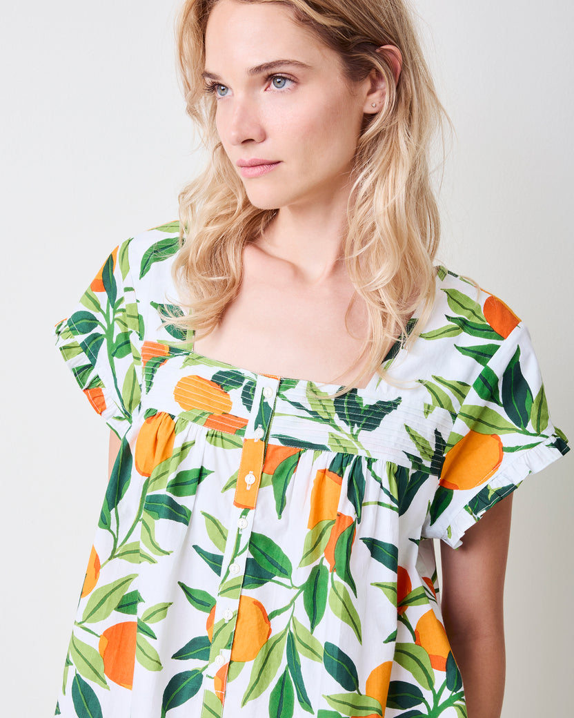 Clementine - Pintuck Nightgown - Cloud
