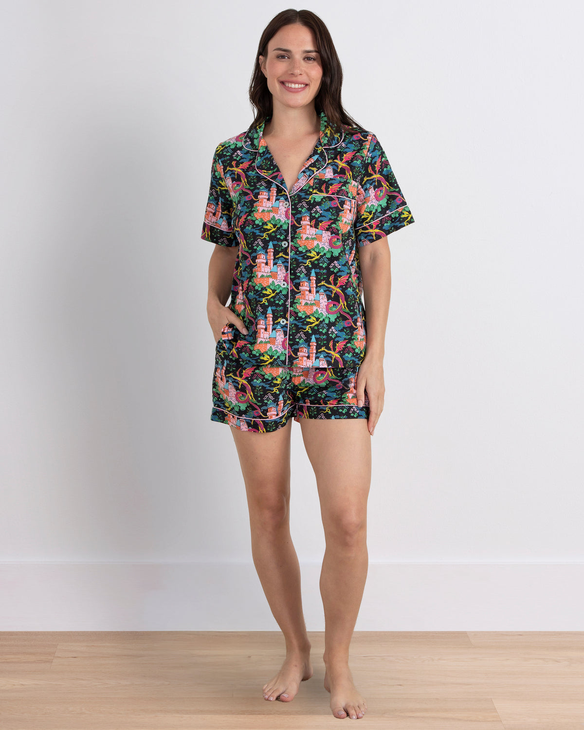 Dragon Dreams - Short PJ Set - Chalkboard