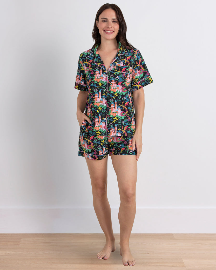 Dragon Dreams - Short PJ Set - Chalkboard