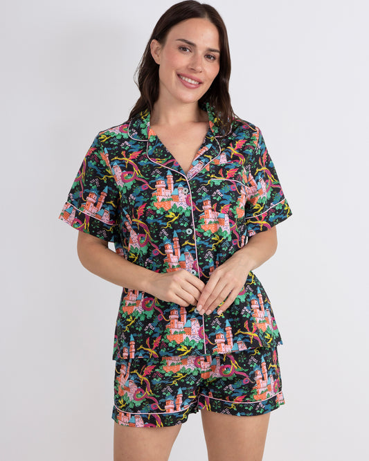 Dragon Dreams - Short PJ Set - Chalkboard
