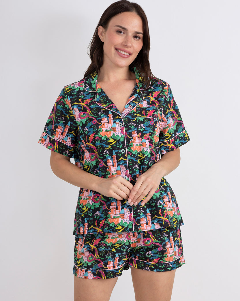 Dragon Dreams - Short PJ Set - Chalkboard