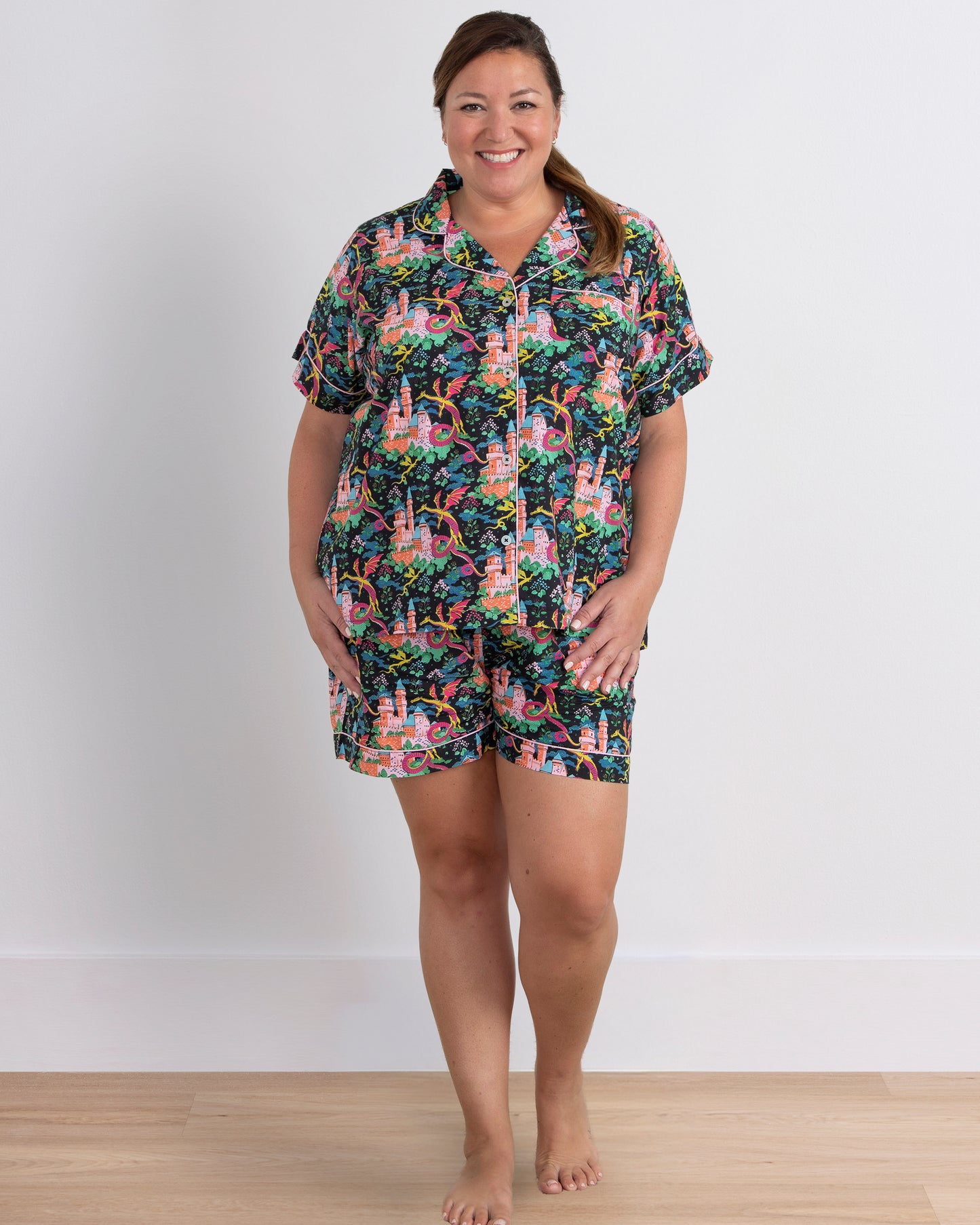 Dragon Dreams - Short PJ Set - Chalkboard