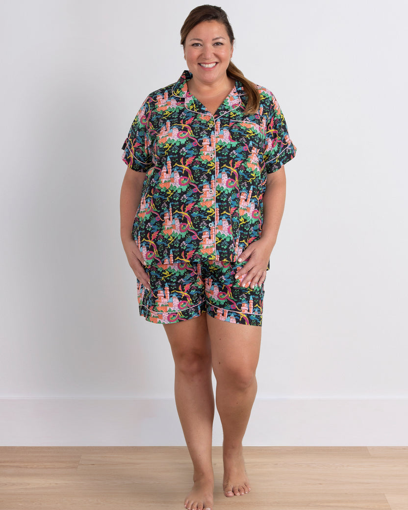 Dragon Dreams - Short PJ Set - Chalkboard