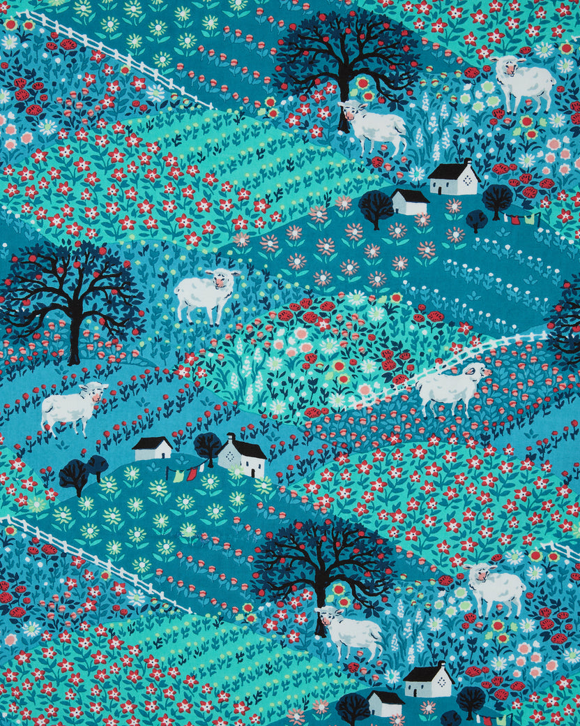 Rolling Hills - Back to Bed Nightgown - Blue Opal