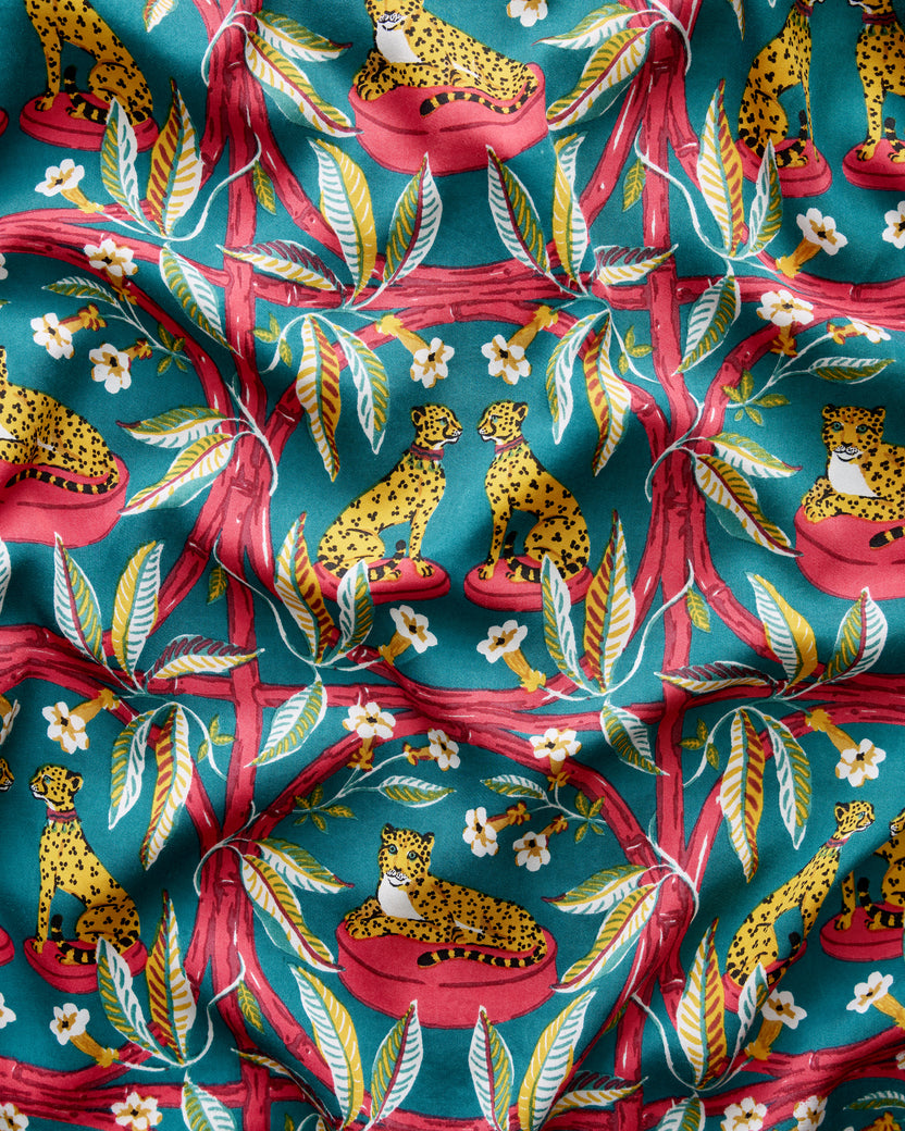 Royal Cheetah - Eco Satin Rittenhouse Set - Ruby & Jade