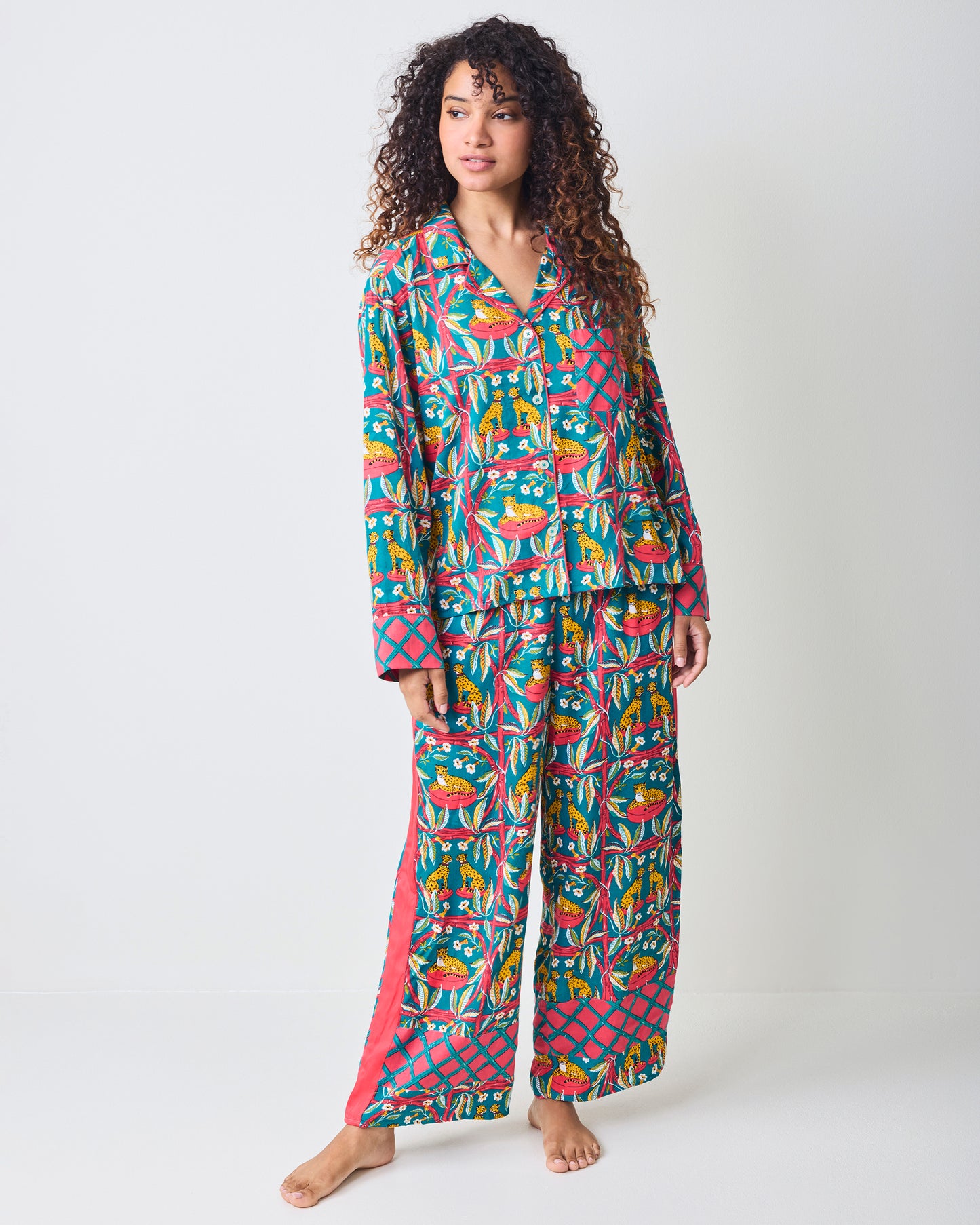 Royal Cheetah - Eco Satin Rittenhouse Set - Ruby & Jade