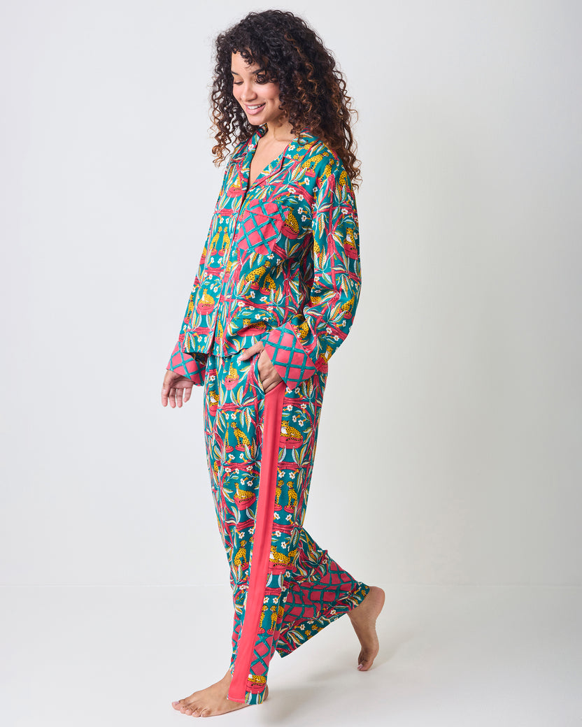 Royal Cheetah - Eco Satin Rittenhouse Set - Ruby & Jade