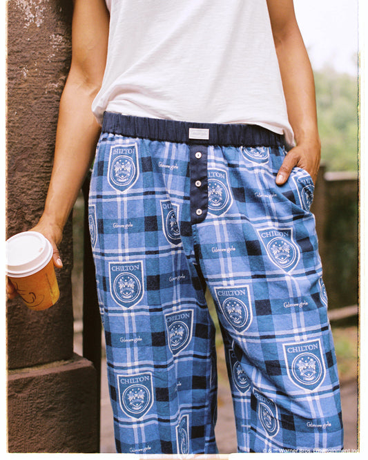 Chilton Plaid - Lightweight Flannel Nola PJ Pants - Rory Blue