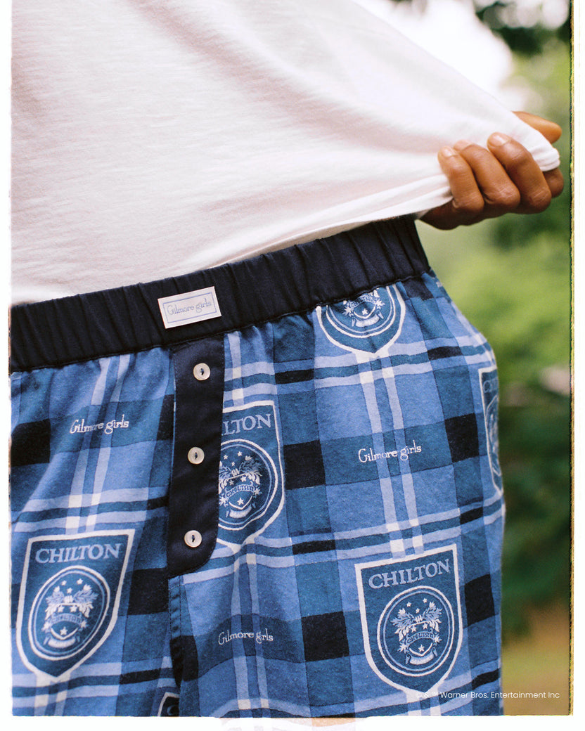 Chilton Plaid - Lightweight Flannel Nola PJ Pants - Rory Blue