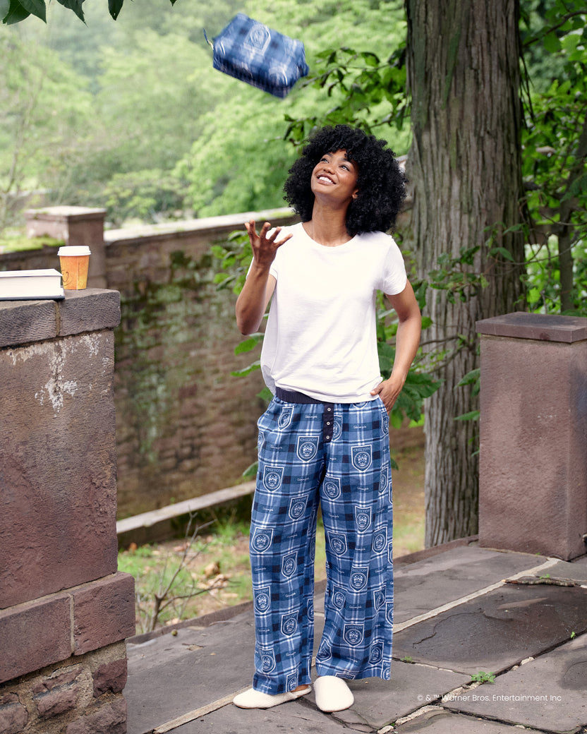 Chilton Plaid - Nola PJ Pants & Pouch Bundle - Rory Blue