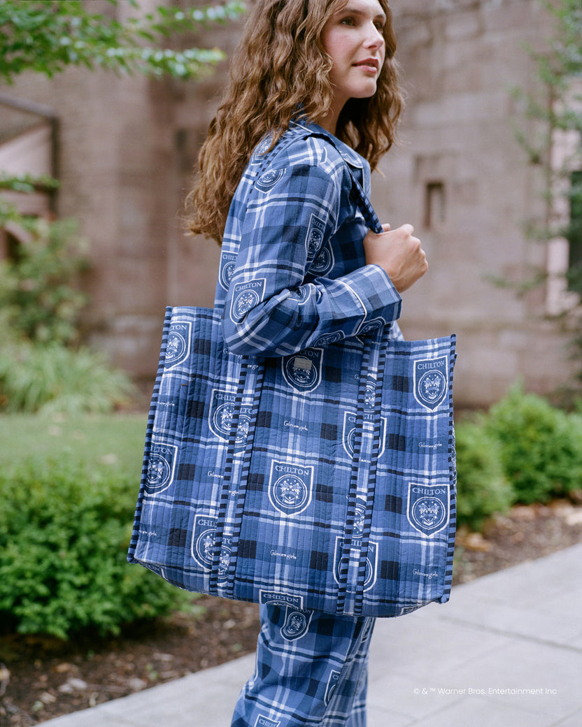 Chilton Plaid - The Traveler Tote - Rory Blue