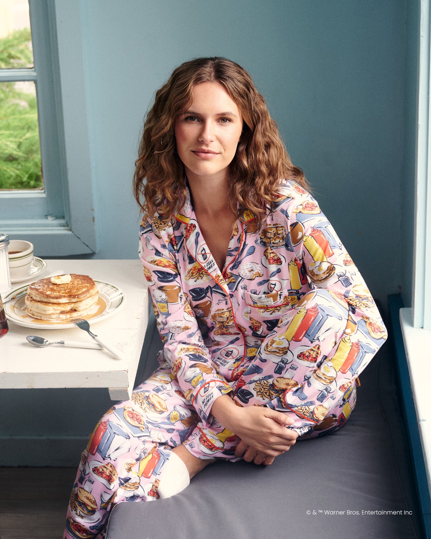 Luke’s Diner - Organic Pima Modal Knit Long PJ Set - Lorelei Pink