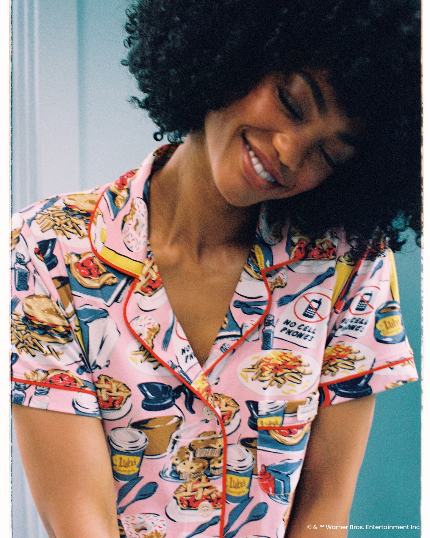 Luke’s Diner - Organic Pima Modal Knit Short PJ Set - Lorelei Pink