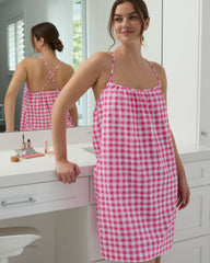 Garden Gingham - Cami Nightgown - Pink Spritz - Printfresh