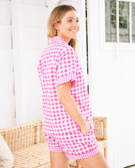 Garden Gingham - Short PJ Set - Pink Spritz - Printfresh