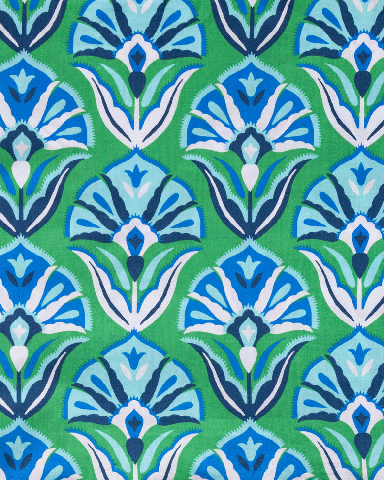 Geo Floral - Atlantic Dress - Green Juice - Printfresh