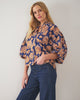 Gingerbread Party - Brentwood Blouse - Classic Navy - Printfresh