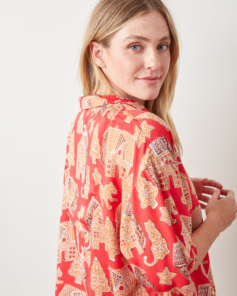 Gingerbread Party - Petite Eco Satin Wildest Dreams Set - Ruby - Printfresh