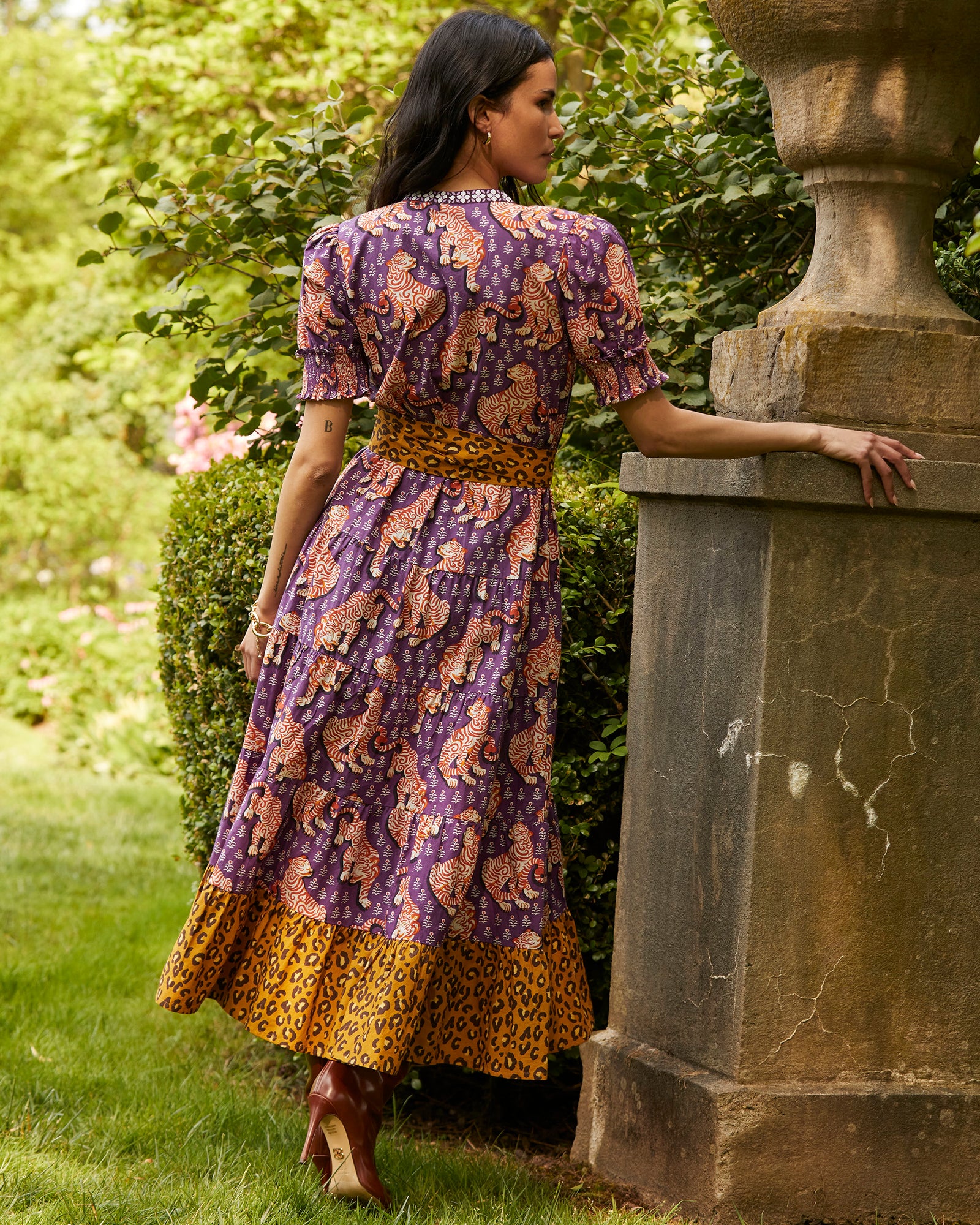 Tiger Queen - Grand Entrance Dress - Plum Tree - Printfresh