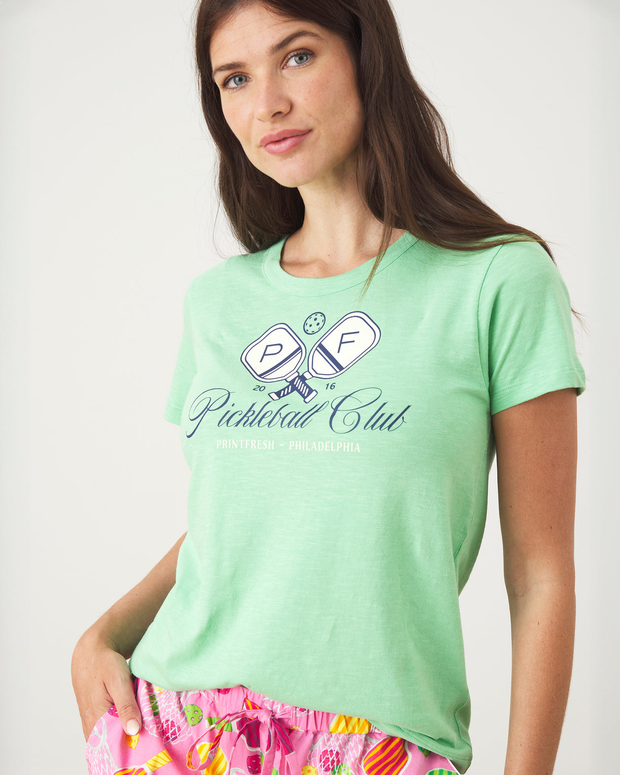 Saturday Graphic Tee - Pickleball Club - Avocado - Printfresh