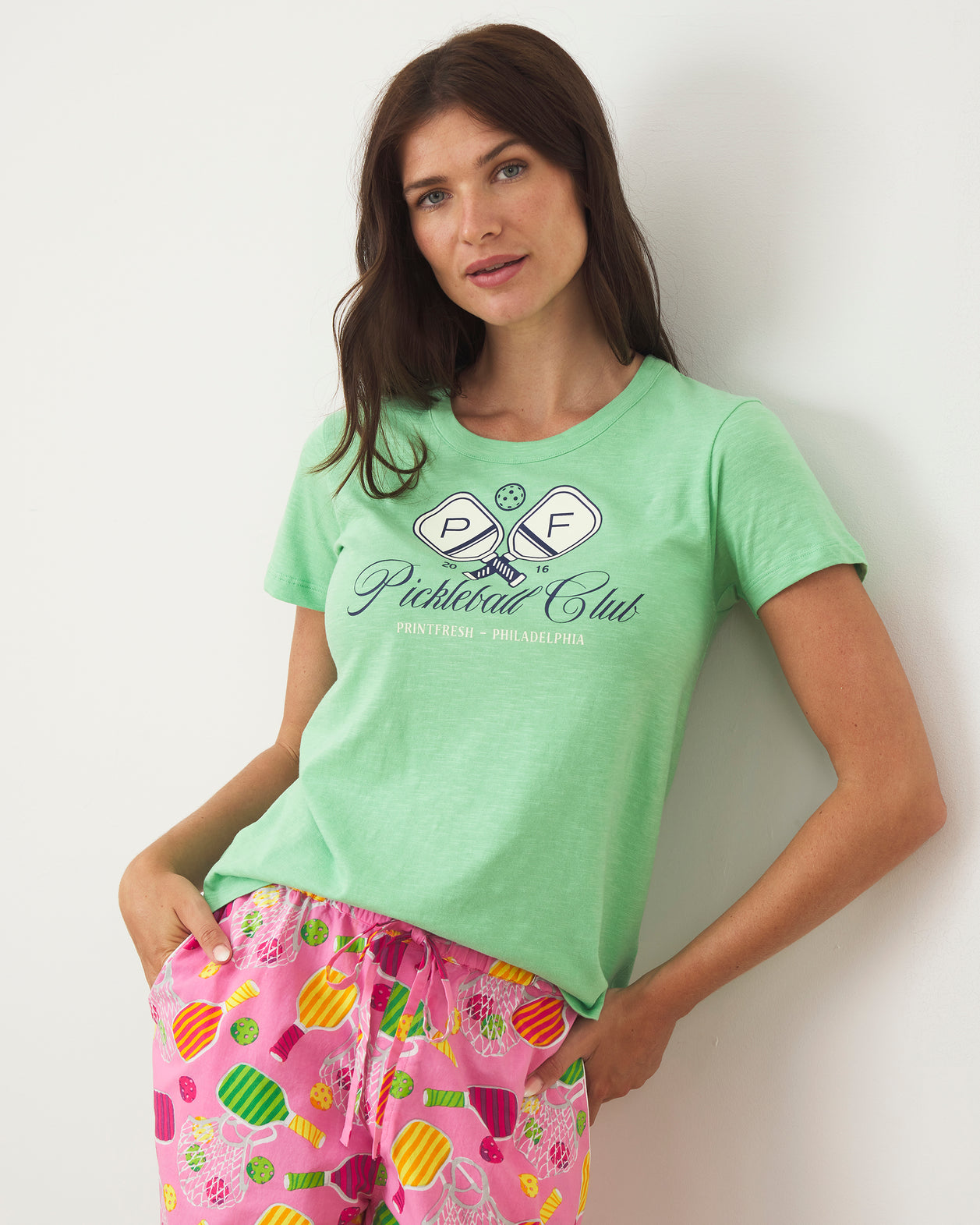 Saturday Graphic Tee - Pickleball Club - Avocado - Printfresh