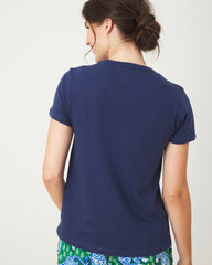 Saturday Graphic Tee - Tennis Club - Navy - Printfresh