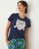 Tennis Club - Saturday Graphic Tee - Navy - Printfresh