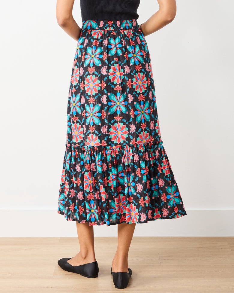 Mid Century Medallion - Perry Skirt - Ink - Printfresh
