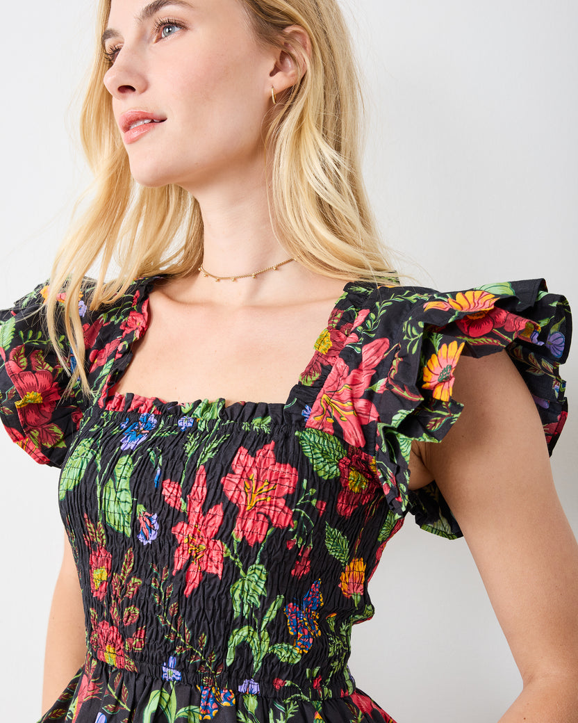 Moonlit Botanical - Iris Blouse - Ink - Printfresh