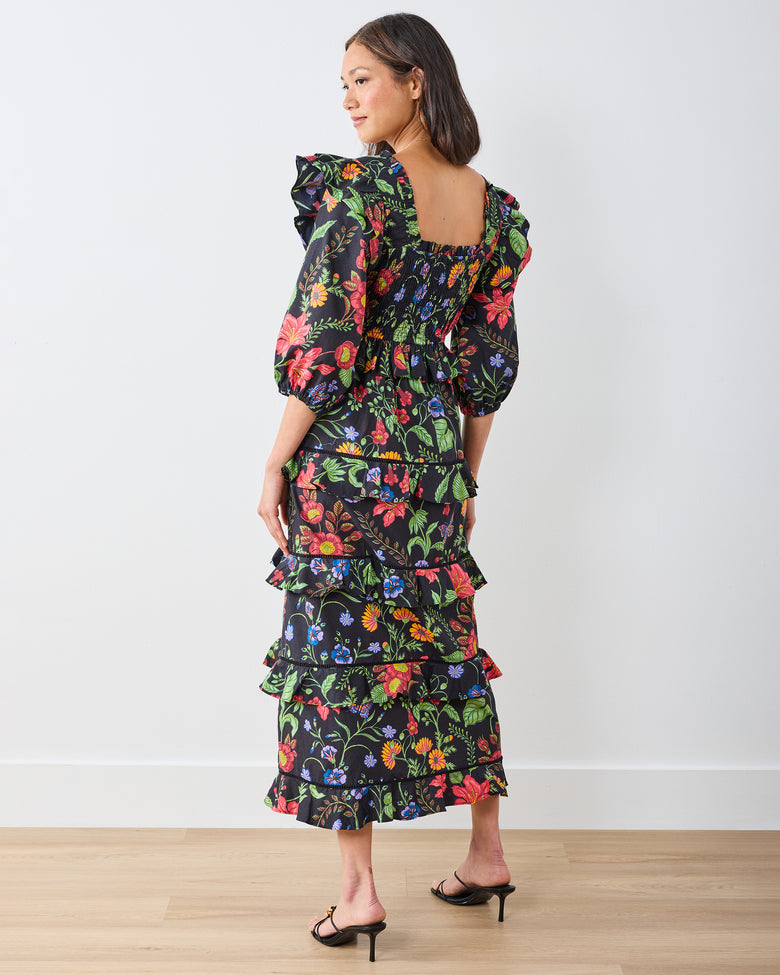 Moonlit Botanical - Isla Dress - Ink - Printfresh
