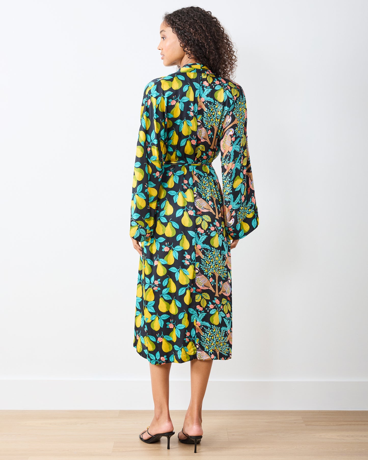Partridge In A  Pear Tree - Dulce Dress - Ink - Printfresh