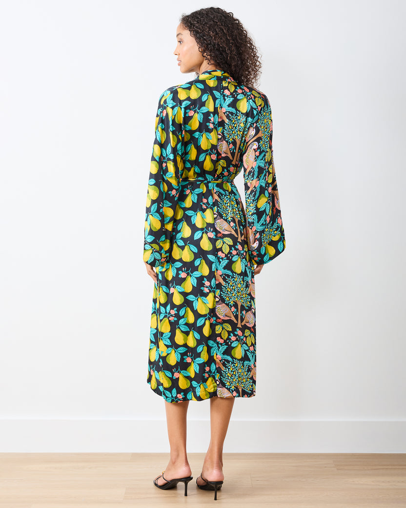 Partridge In A  Pear Tree - Dulce Dress - Ink - Printfresh