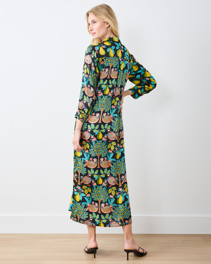 Partridge In A Pear Tree - Mariane Dress - Ink - Printfresh