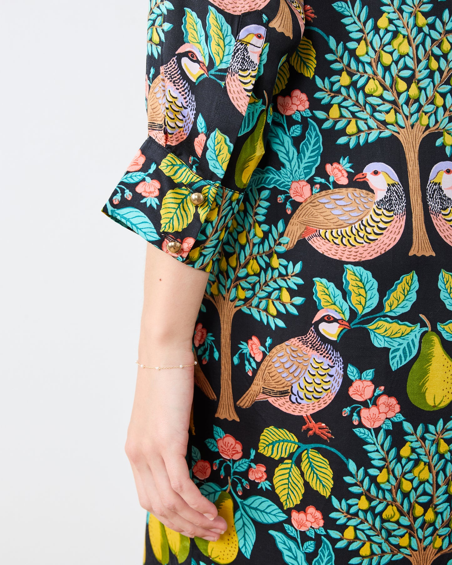 Partridge In A Pear Tree - Mariane Dress - Ink - Printfresh