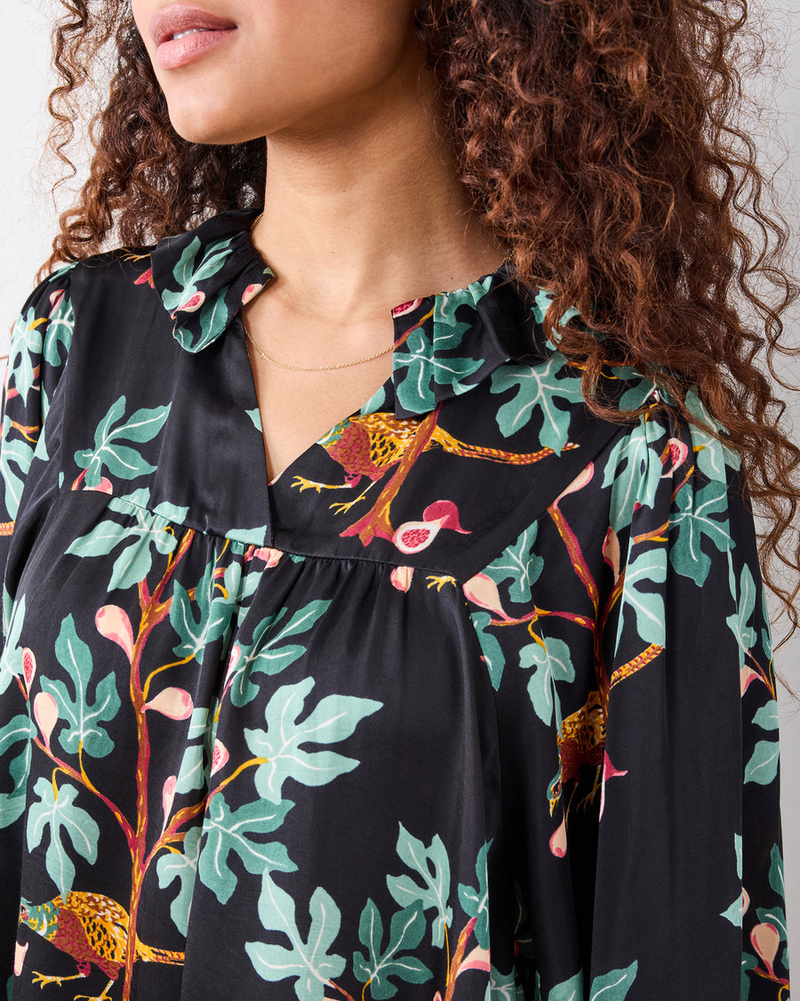 Pheasant & Figs - Finley Blouse - Ink - Printfresh