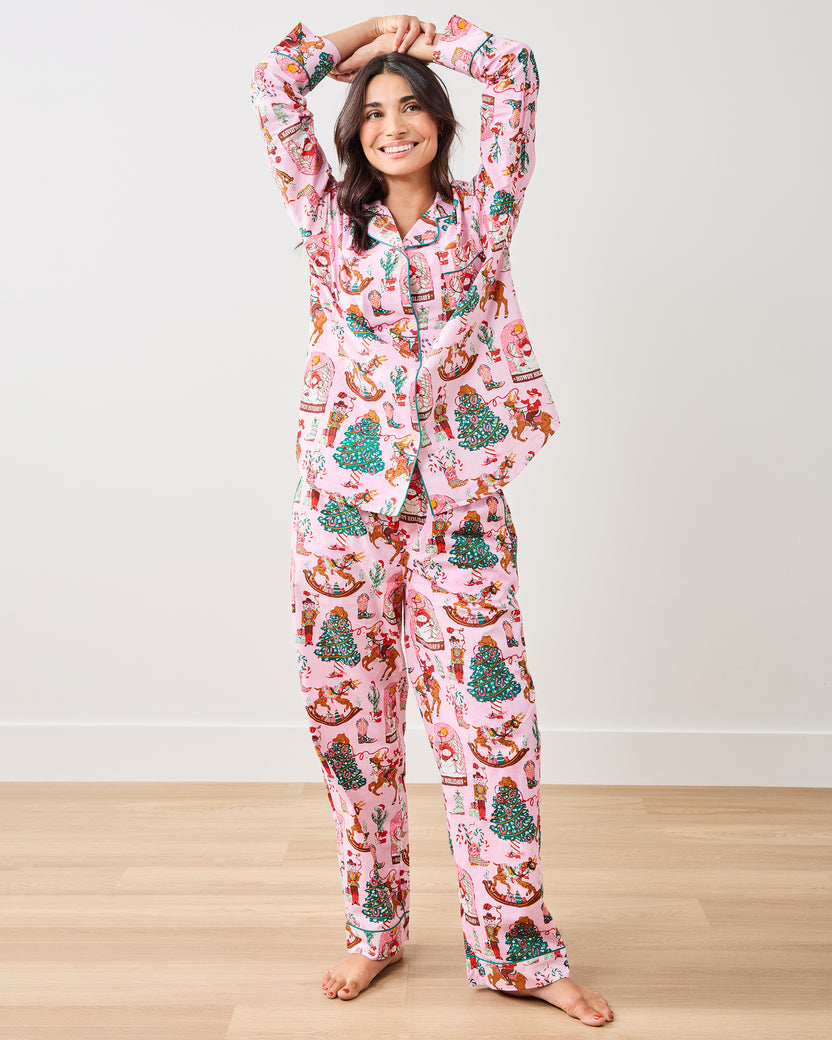 Cowboy Christmas - Long PJ Set - Pink Boots - Printfresh