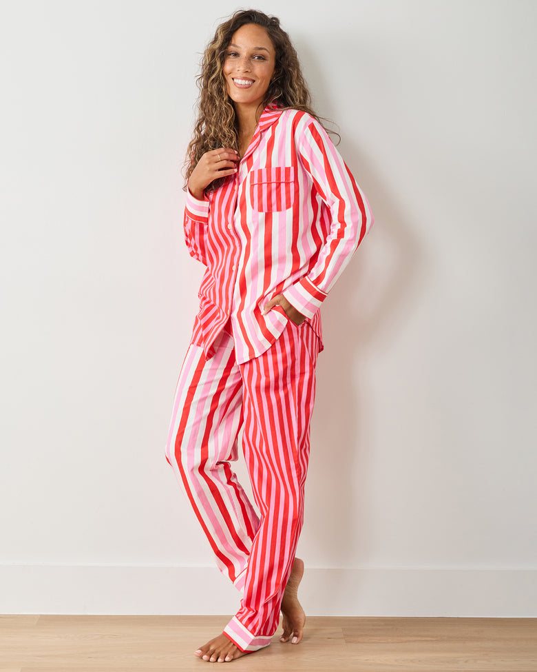 Gift Wrapping - Long PJ Set - Peppermint Swirl