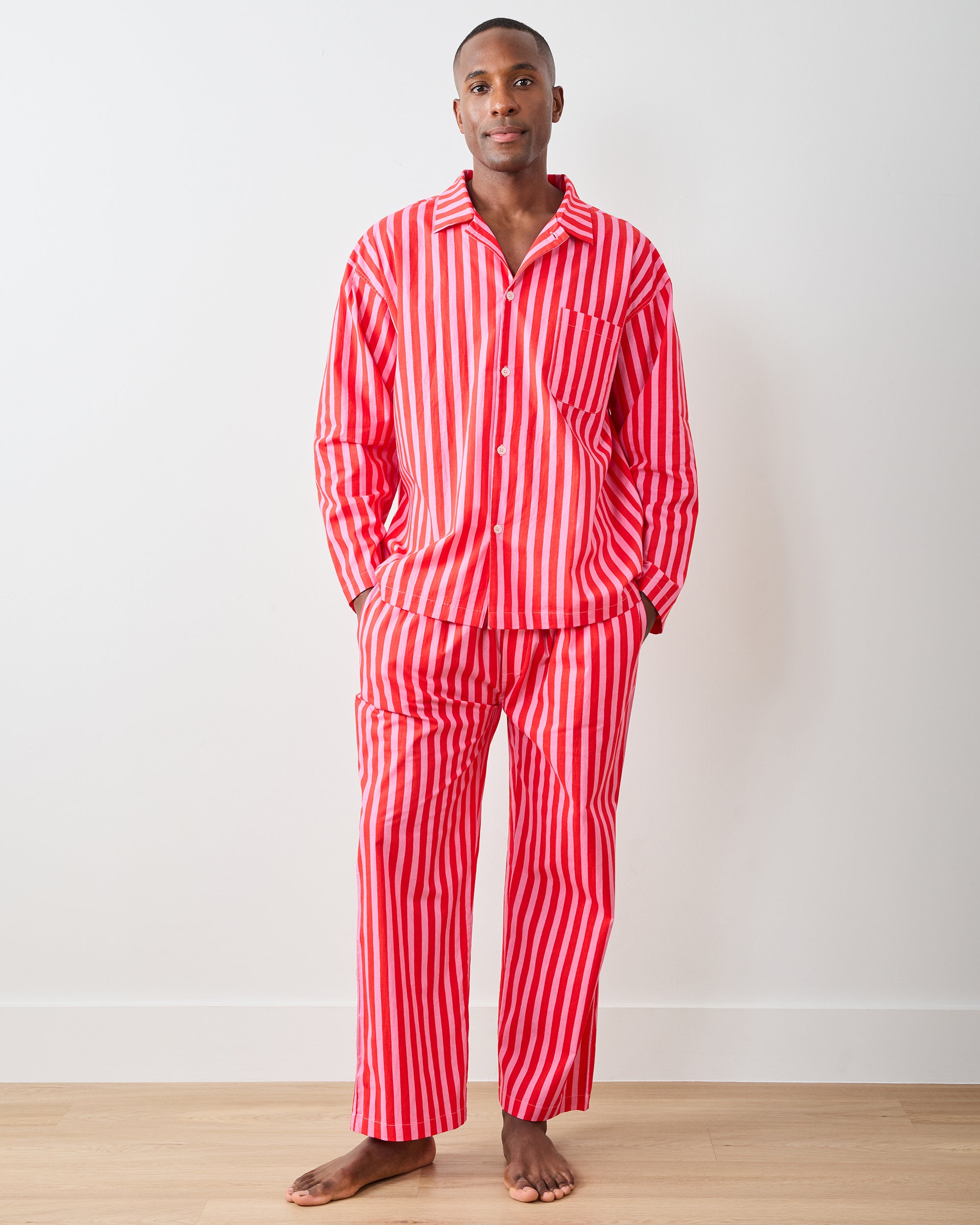 Taffy Stripes - Men's Long PJ Set - Peppermint Swirl – Printfresh