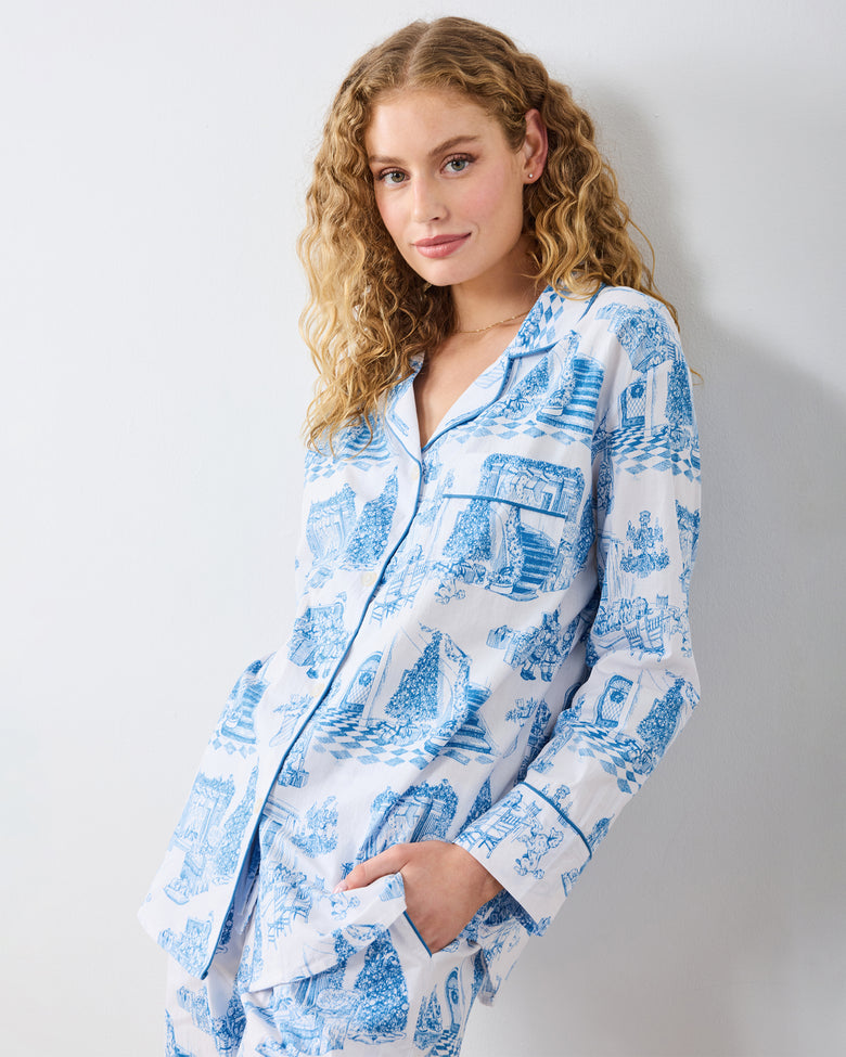 Hollywood Holiday - Long PJ Set - Snow Cloud - Printfresh